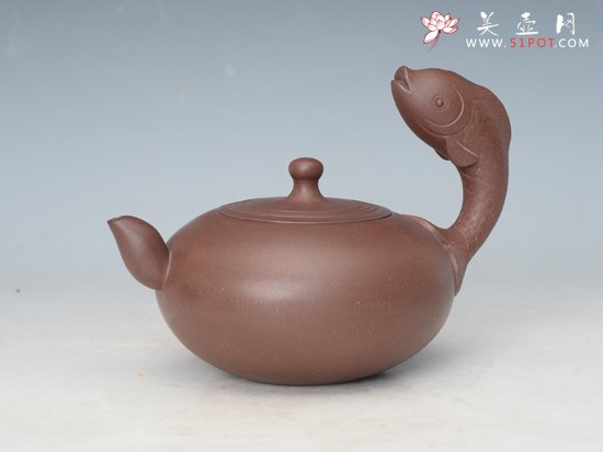 紫砂壶图片：鱼乐 - 宜兴紫砂壶网