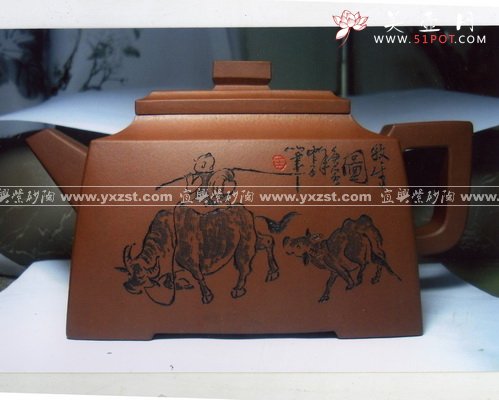 紫砂壶图片：斗方 - 宜兴紫砂壶网