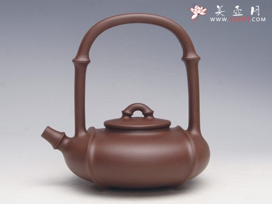 紫砂壶图片：韵竹提梁 - 宜兴紫砂壶网
