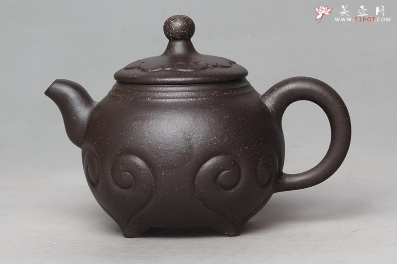 紫砂壶图片：四季如意（紫玉金砂） - 宜兴紫砂壶网