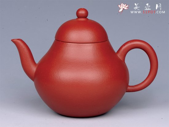 紫砂壶图片：梨形（朱泥小品） - 宜兴紫砂壶网