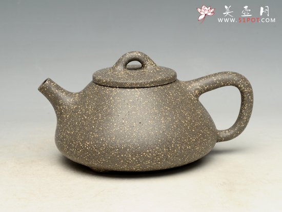紫砂壶图片：子冶石瓢  泥料：青玉金砂 - 宜兴紫砂壶网