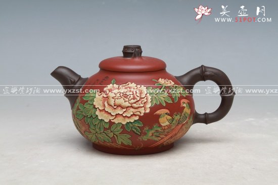 紫砂壶图片：花开富贵 - 宜兴紫砂壶网