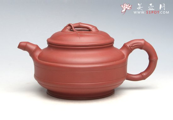 紫砂壶图片：双线竹鼓 - 宜兴紫砂壶网