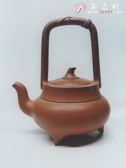 紫砂壶图片：北瓜提梁 - 宜兴紫砂壶网