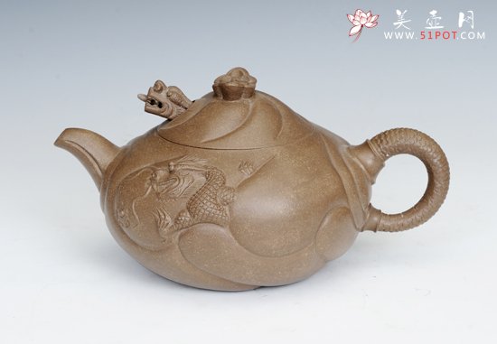 紫砂壶图片：鱼化龙 - 宜兴紫砂壶网