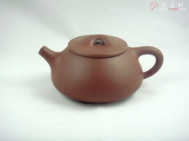 紫砂壶图片：汉棠石瓢(清水泥)300CC - 宜兴紫砂壶网