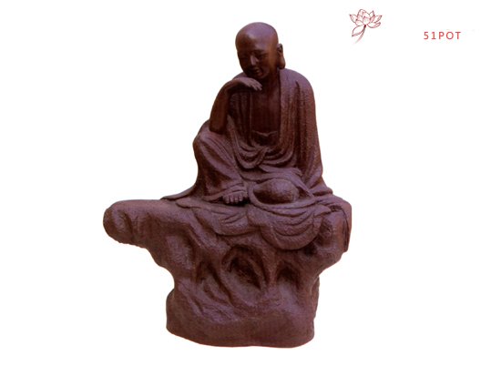 紫砂壶图片：沉思罗汉作者：高级工艺师吴克强 - 宜兴紫砂壶网