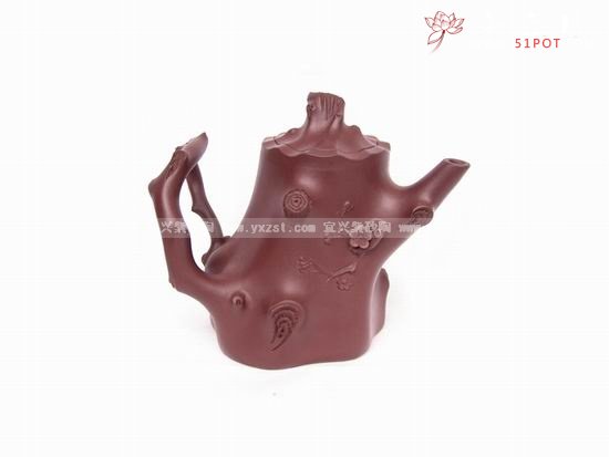 紫砂壶图片：环把梅桩 - 宜兴紫砂壶网