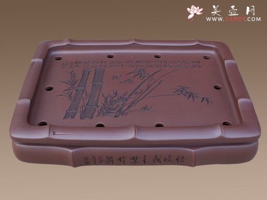 紫砂壶图片：《涵竹》茶海 张宝... - 宜兴紫砂壶网