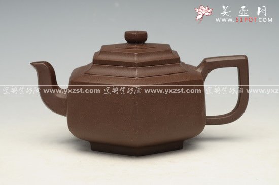 紫砂壶图片：六方雪华 - 宜兴紫砂壶网