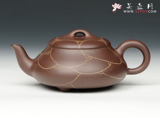 紫砂壶图片：汉棠石瓢 - 宜兴紫砂壶网