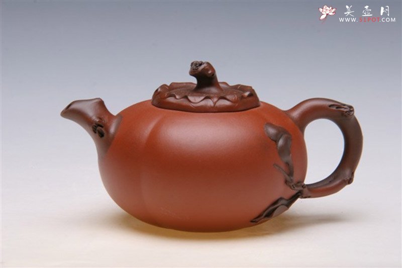 紫砂壶图片：双色小柿子 - 宜兴紫砂壶网