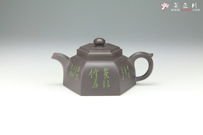 紫砂壶图片：六方井泉壶 - 宜兴紫砂壶网