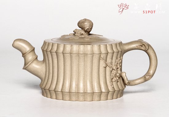 紫砂壶图片：三友金黄段 - 宜兴紫砂壶网