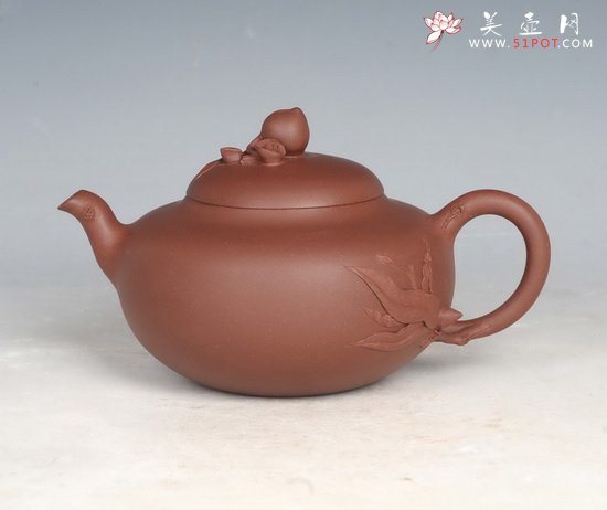 紫砂壶图片：寿桃壶 - 宜兴紫砂壶网