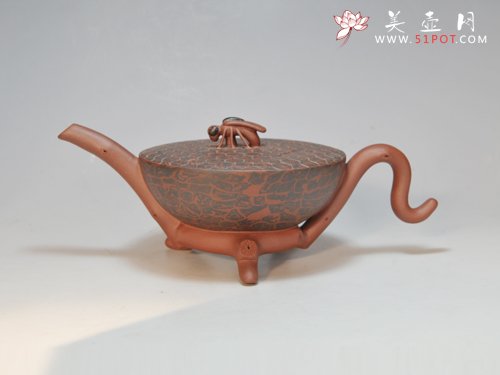 紫砂壶图片：蜂巢  350CC    绞泥 - 宜兴紫砂壶网