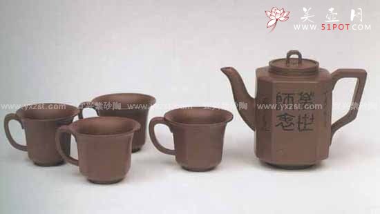 紫砂壶图片：高八方壶 - 宜兴紫砂壶网