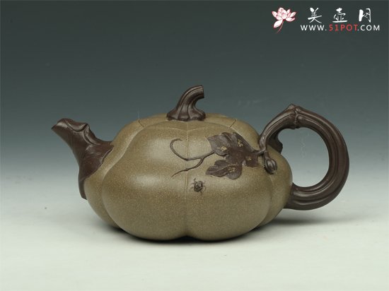 紫砂壶图片：南瓜壶 - 宜兴紫砂壶网
