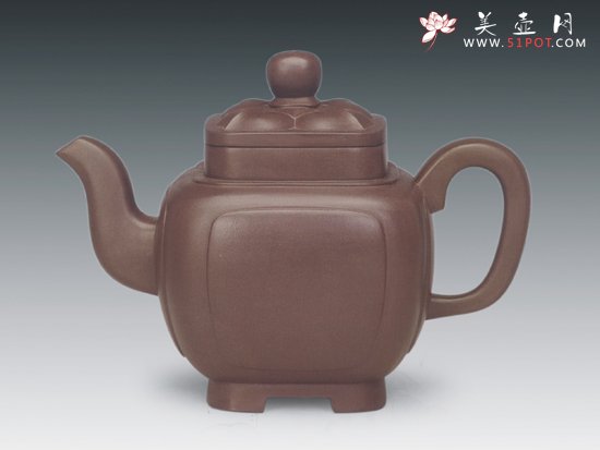 紫砂壶图片：四方菱花 - 宜兴紫砂壶网