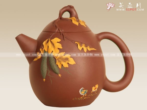 紫砂壶图片：瓜香情趣 - 宜兴紫砂壶网