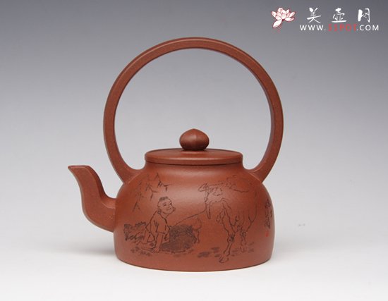 紫砂壶图片：大彬提梁 - 宜兴紫砂壶网