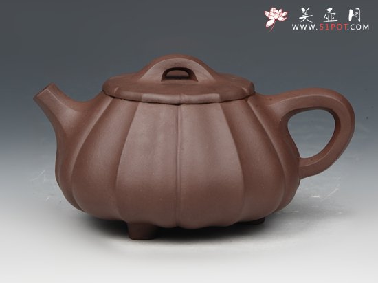 紫砂壶图片：菱花石瓢 - 宜兴紫砂壶网