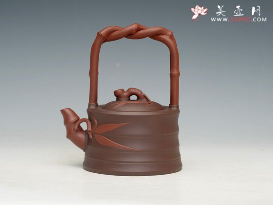 紫砂壶图片：提梁竹趣 - 宜兴紫砂壶网