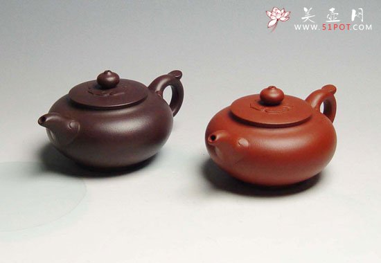 紫砂壶图片：扁如意 - 宜兴紫砂壶网