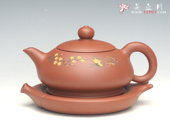 紫砂壶图片：蝶恋花  黄龙山原... - 宜兴紫砂壶网
