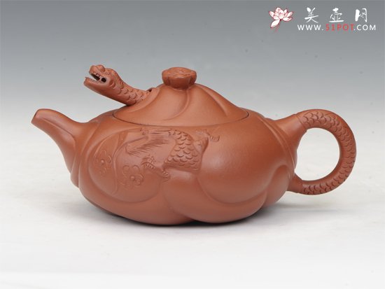 紫砂壶图片：鱼化龙 - 宜兴紫砂壶网