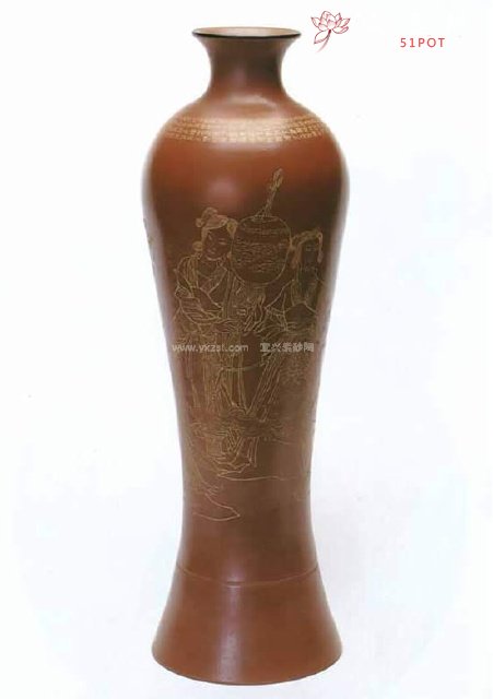 紫砂壶图片：唐宫佳丽通转瓶 - 宜兴紫砂壶网