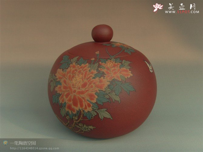 紫砂壶图片：富贵茶罐 - 宜兴紫砂壶网