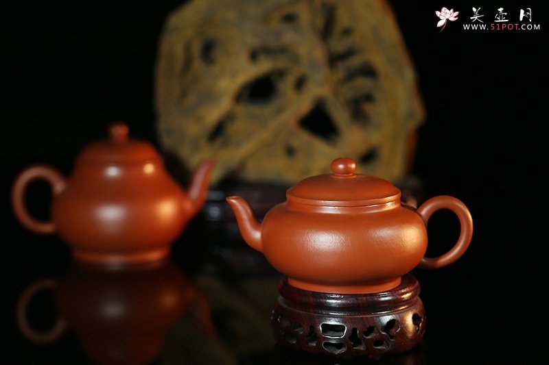 紫砂壶图片：心经二式赵庄朱泥180cc - 宜兴紫砂壶网