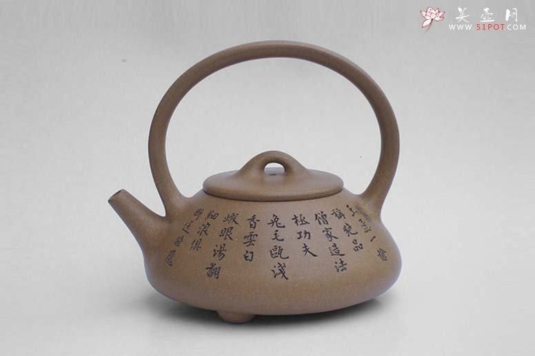 紫砂壶图片：石瓢提梁壶 - 宜兴紫砂壶网