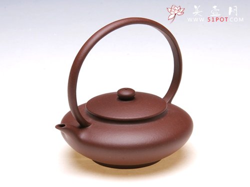 紫砂壶图片：虚扁提梁 - 宜兴紫砂壶网