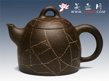 紫砂壶图片：冰纹秦权 - 宜兴紫砂壶网