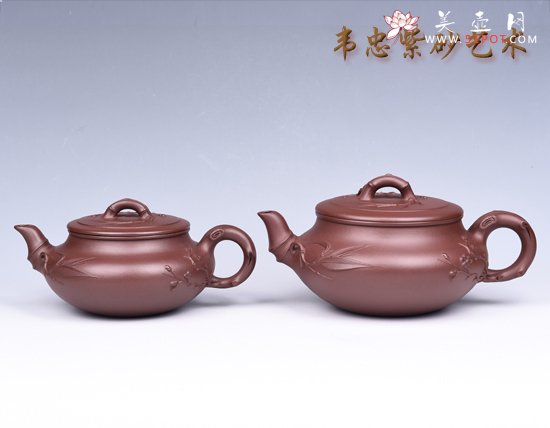 紫砂壶图片：青梅竹马 - 宜兴紫砂壶网
