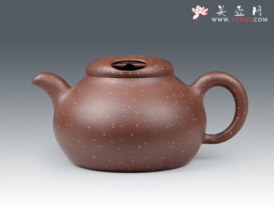 紫砂壶图片：牛盖福圆 - 宜兴紫砂壶网