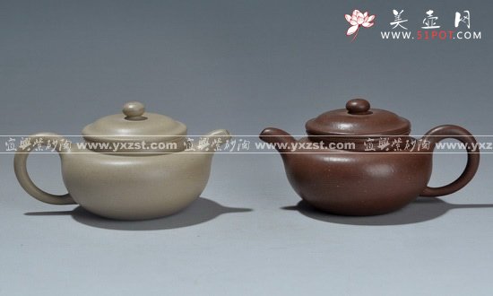 紫砂壶图片：仿古对壶 - 宜兴紫砂壶网