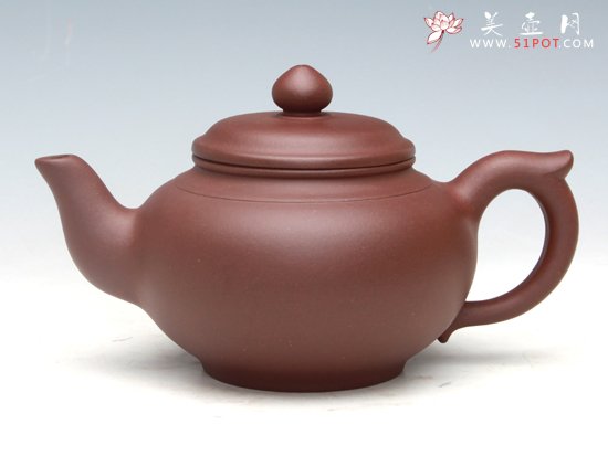 紫砂壶图片：笑樱（紫泥）400ML - 宜兴紫砂壶网