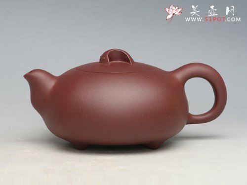 紫砂壶图片：元宝壶 原矿底槽清... - 宜兴紫砂壶网