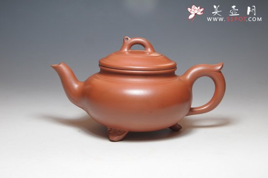 紫砂壶图片：三足如意 - 宜兴紫砂壶网