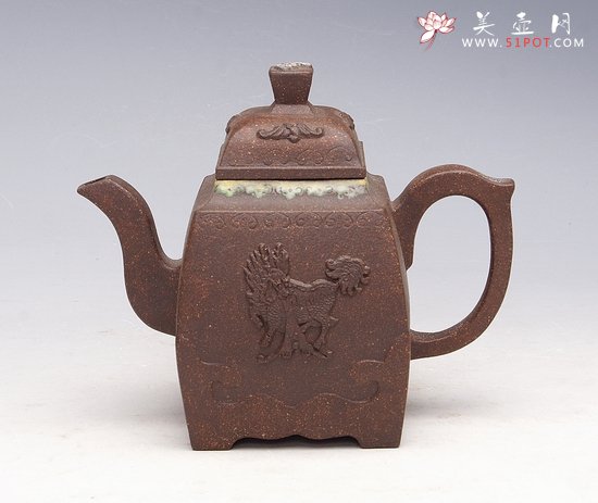 紫砂壶图片：四方麒麟 - 宜兴紫砂壶网