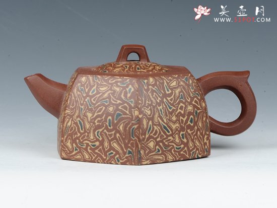 紫砂壶图片：矮六方井栏 - 宜兴紫砂壶网