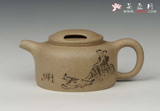 紫砂壶图片：牛盖莲子 - 宜兴紫砂壶网