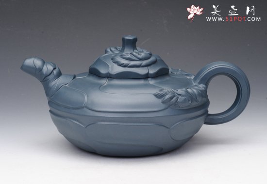 紫砂壶图片：大风卷葵 - 宜兴紫砂壶网