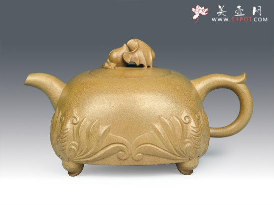 紫砂壶图片：五福捧寿 - 宜兴紫砂壶网