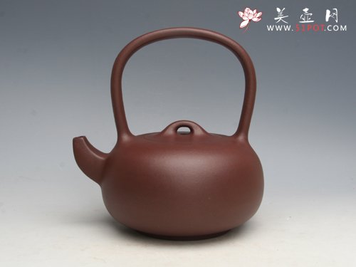 紫砂壶图片：怀古提梁 容量：800CC - 宜兴紫砂壶网