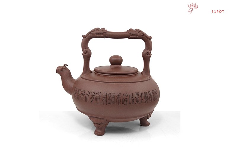 紫砂壶图片：三星提梁 - 宜兴紫砂壶网